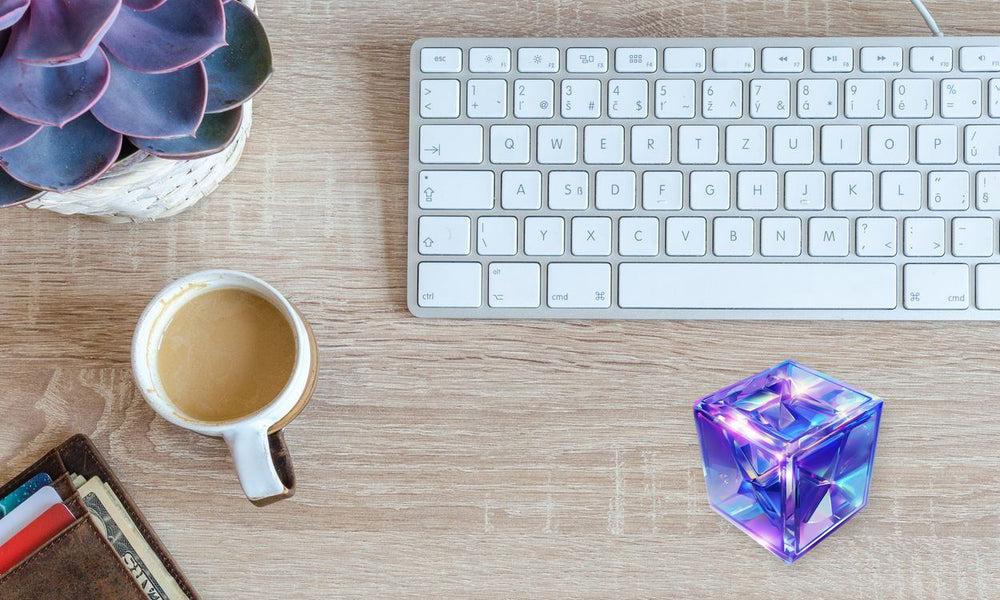 Galaxy Crystal Cube Sticker