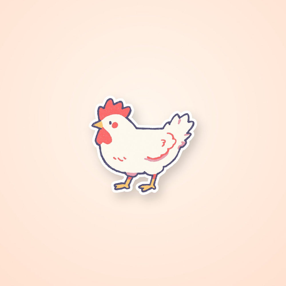 Cute Hand-Drawn Chicken Farm Animal Sticker