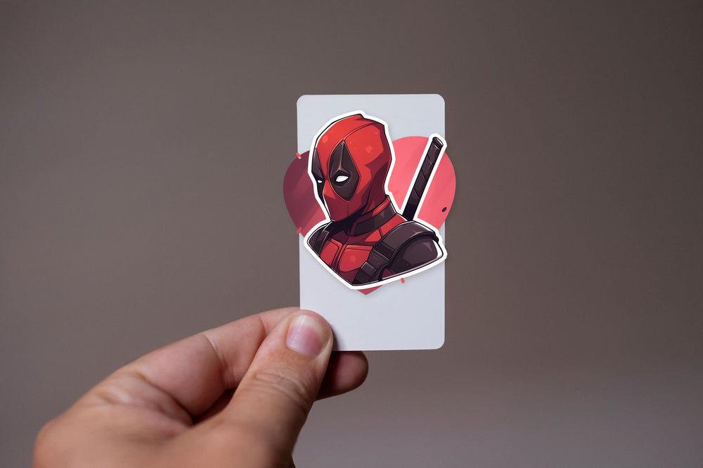 Deadpool Love Heart Sticker
