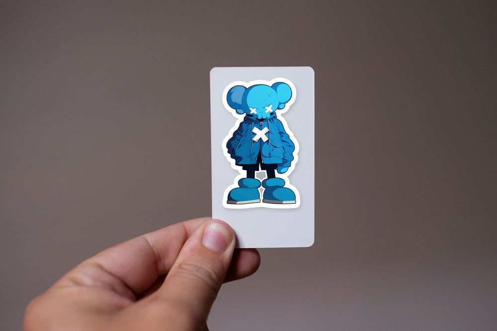 Kaws Blue Hoodie Hypebeast Sticker