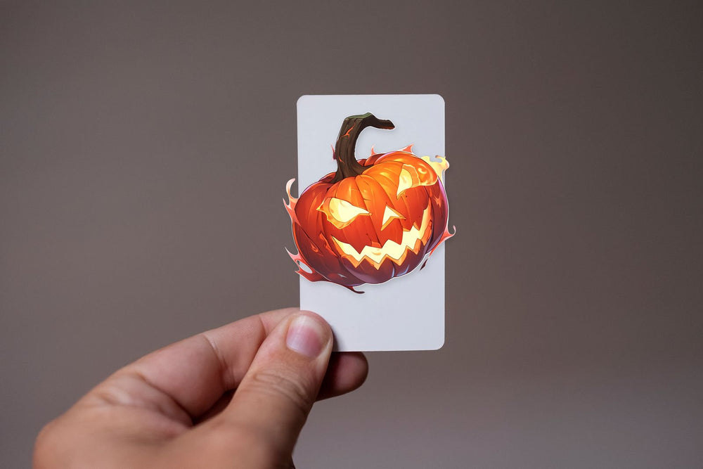 Halloween Pumpkin on Fire Sticker