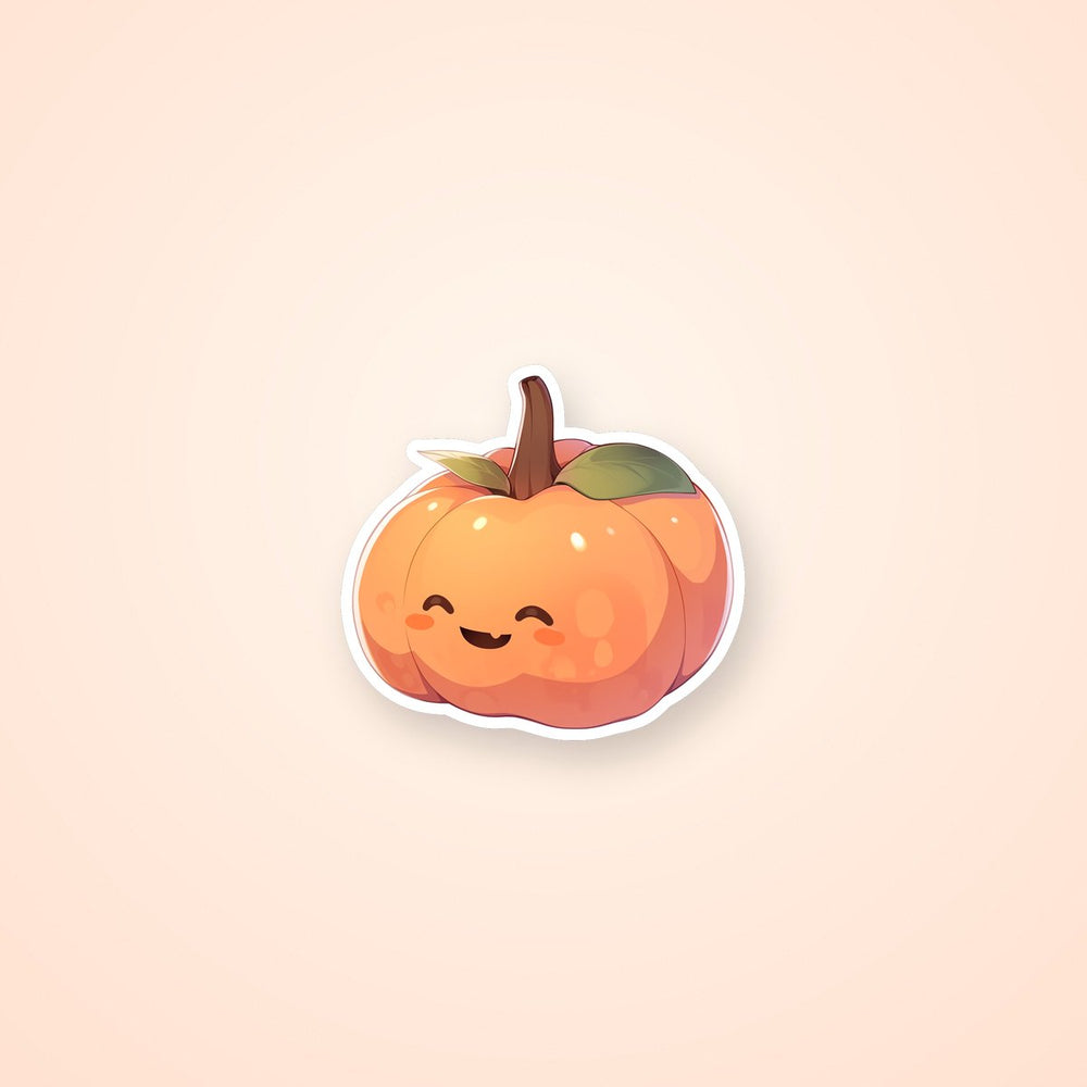 Halloween Cute Smiling Pumpkin Sticker