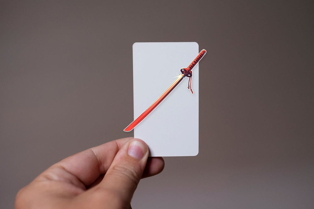 Red Katana Sword Clipart Sticker