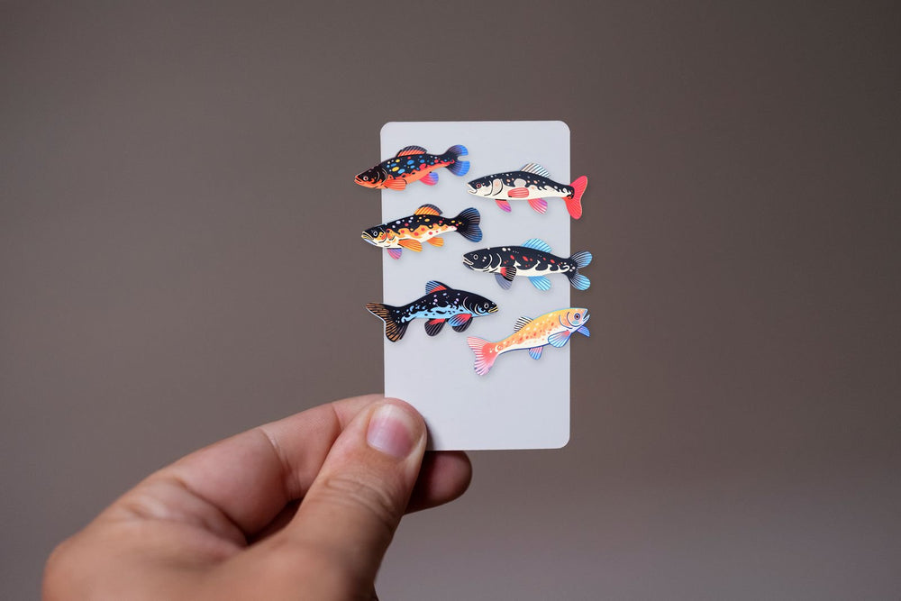 Colorful Trout Fish Art Sticker