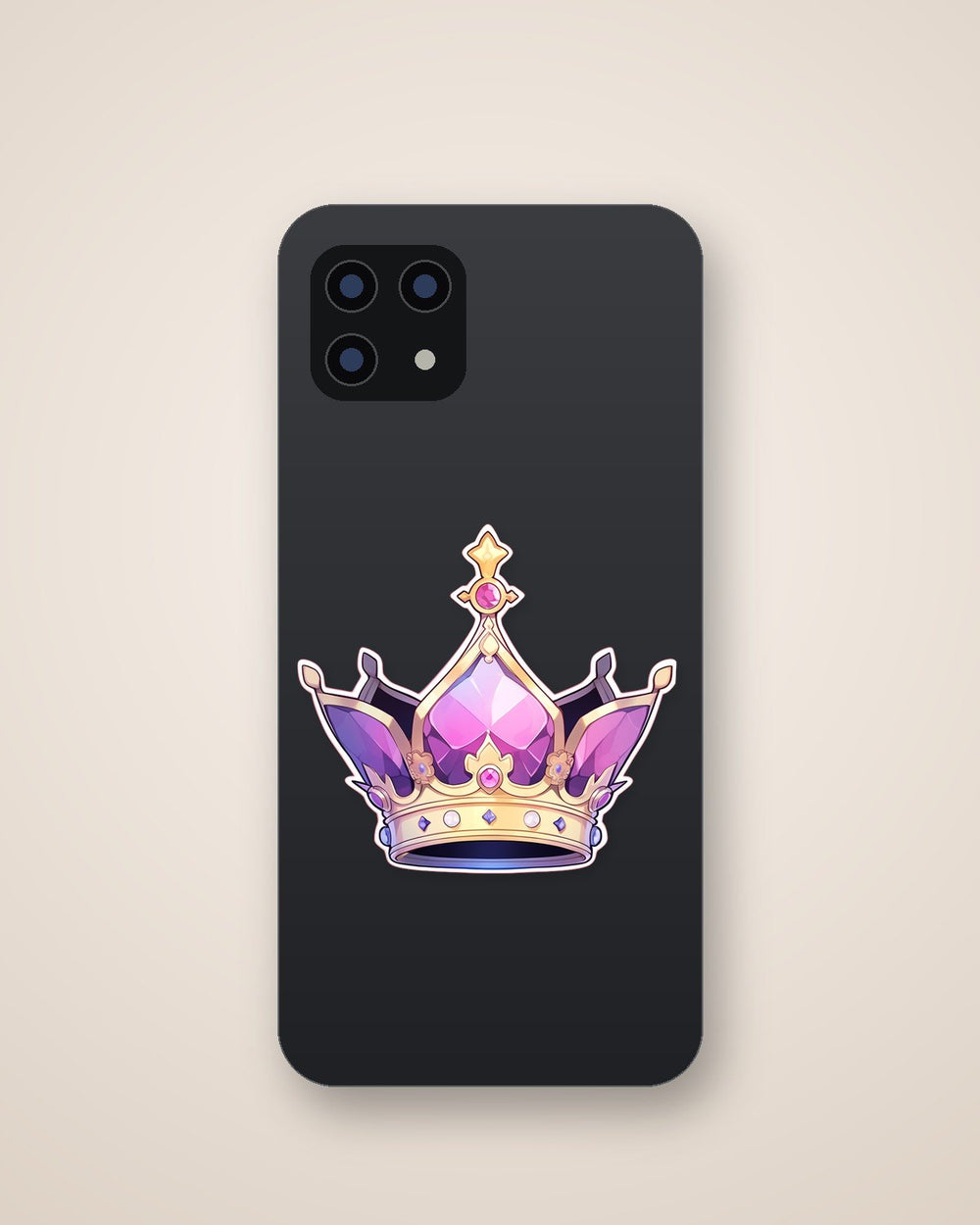 Purple Royal Crown Sticker