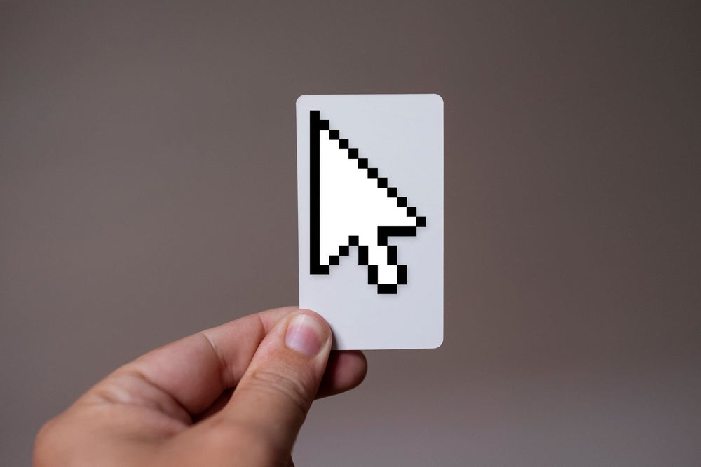 Black Pixel Cursor Sticker