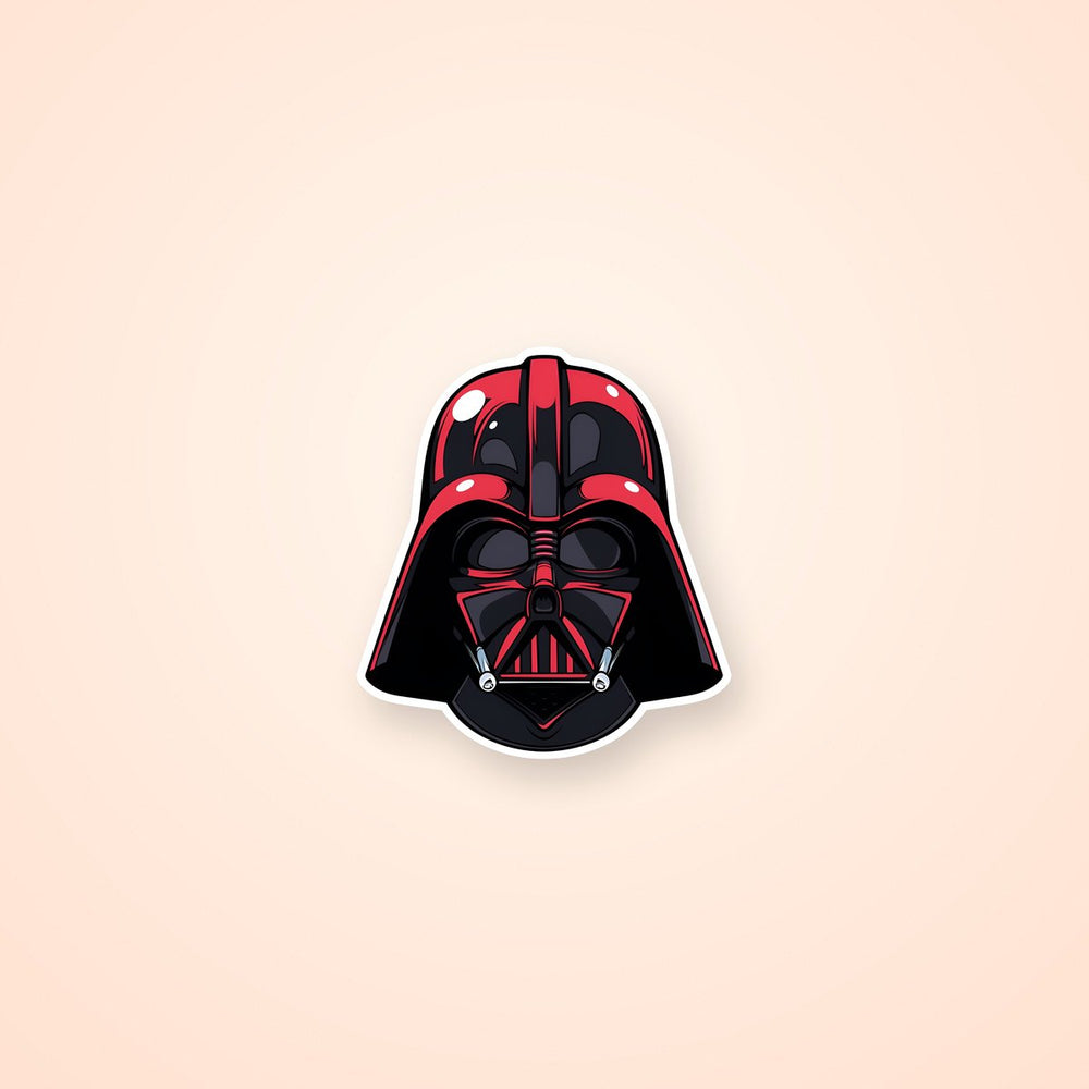 Black and Red Darth Vader Helmet Sticker