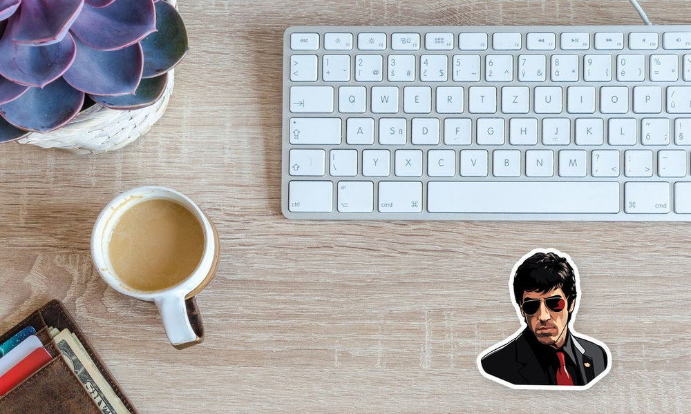 Scarface Tony Montana in Sunglasses Sticker