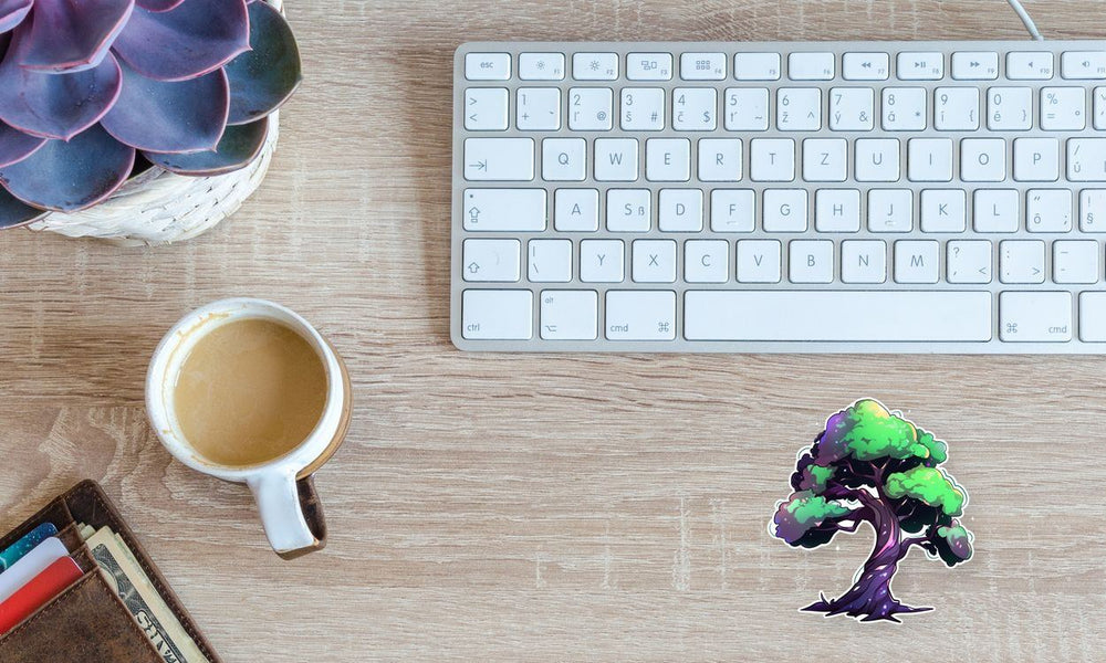 Aesthetic Curved Tree Sticker