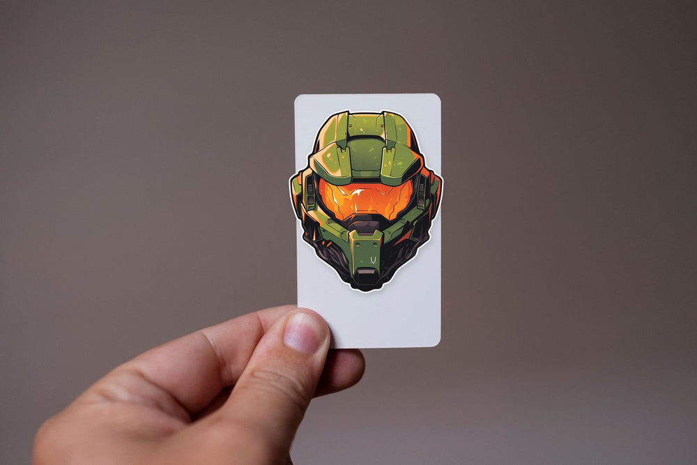 Halo Master Chief Helmet Aesthetic Sticker