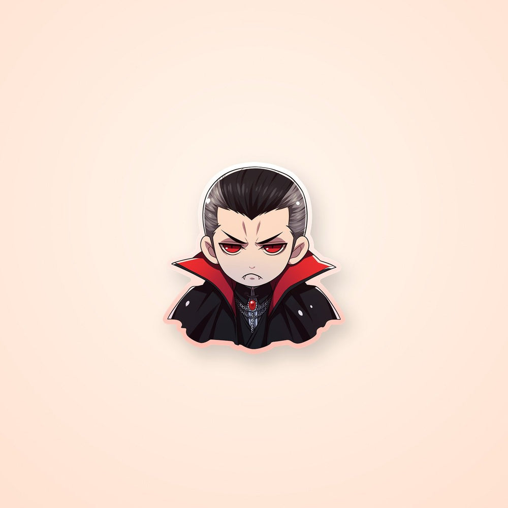 Sad Chibi Vampire Halloween Sticker