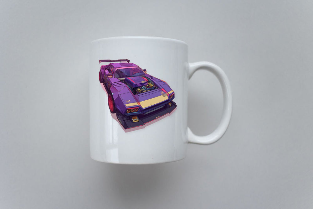 Cyberpunk Purple Car Sticker