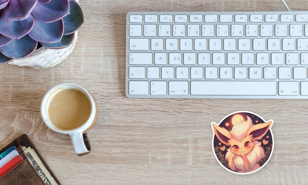 Cute Eevee Moonlight Pokemon Sticker