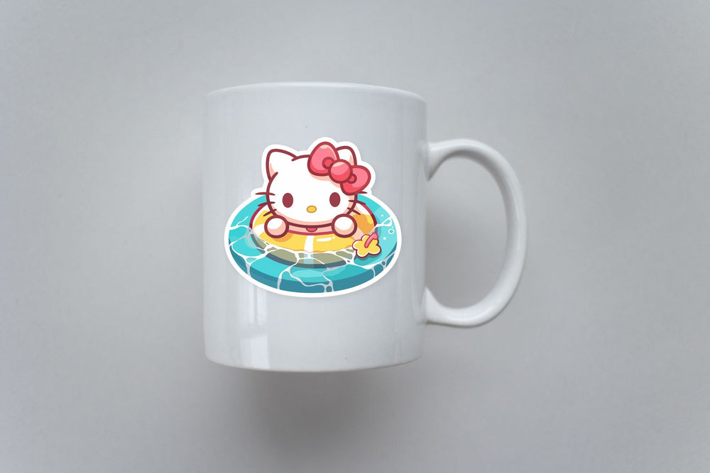 Hello Kitty Pool Float Summer Vibes Sticker
