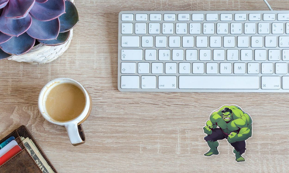 Angry Hulk Ready for Battle Marvel Sticker
