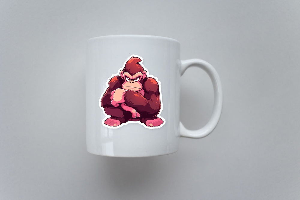 Angry Gorilla Cartoon Sticker