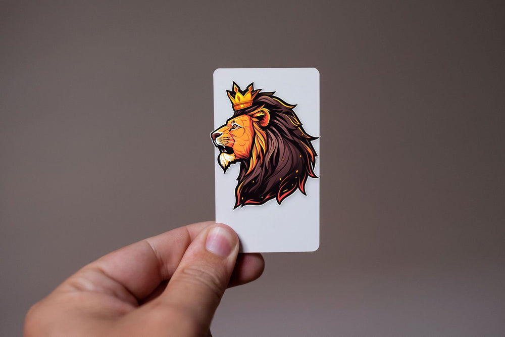 Lion King with Crown Art Sticker