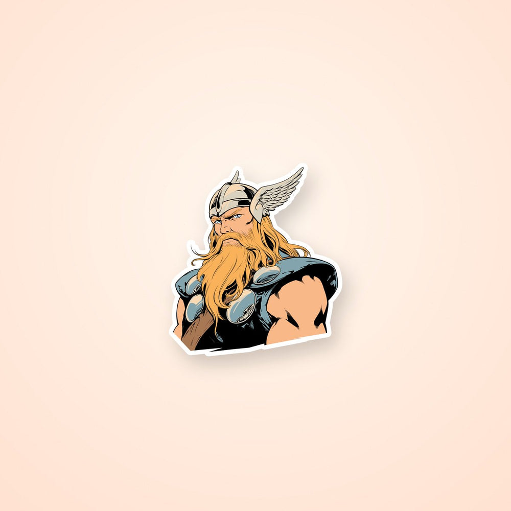 Thor Retro Comics Portrait Sticker