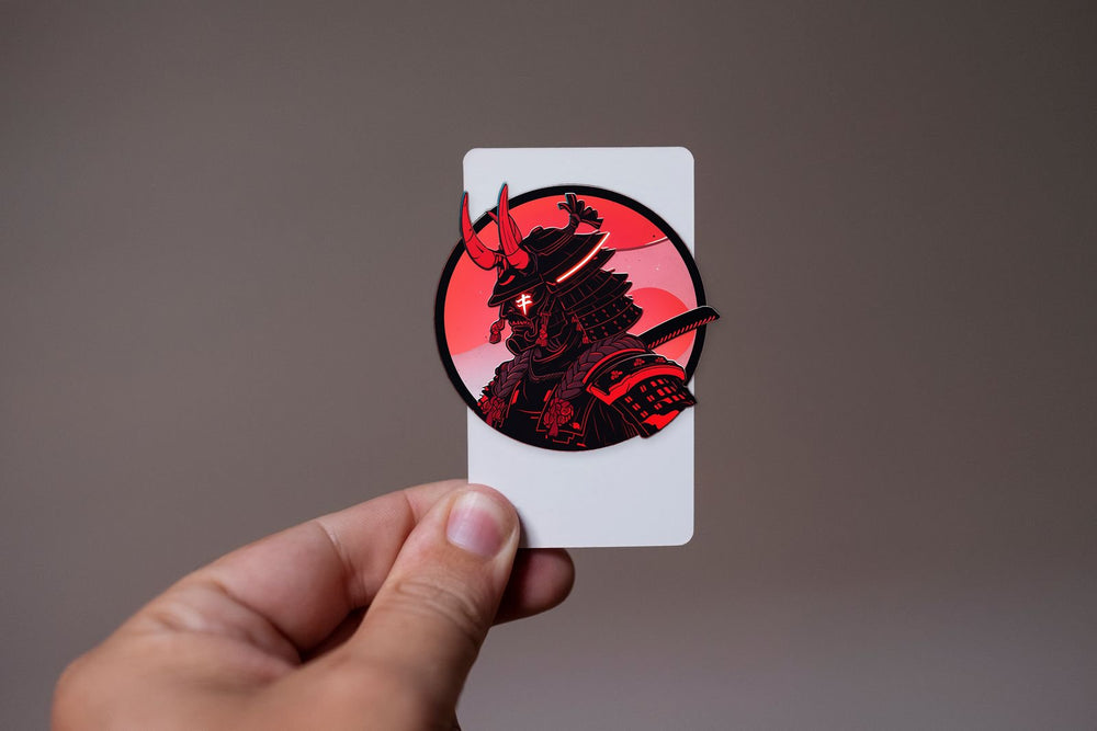 Japan Samurai Red Aesthetic Sticker