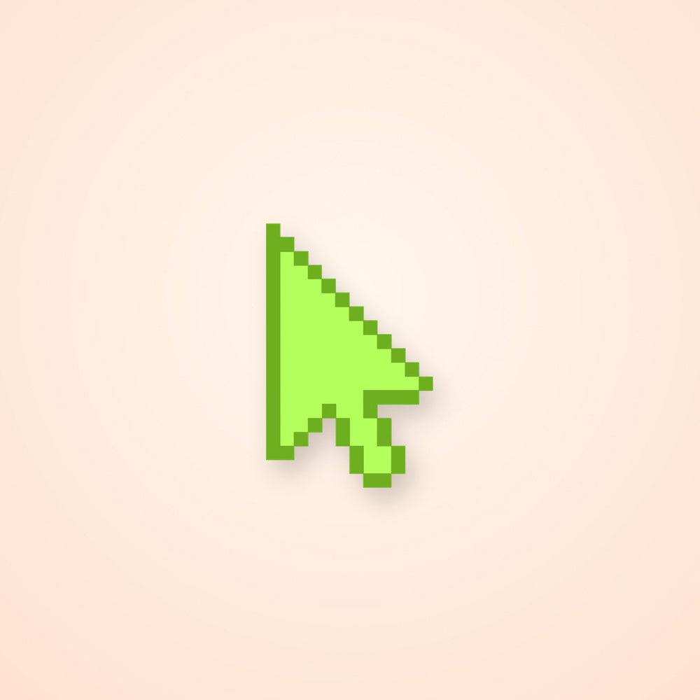 Green Pixel Cursor Sticker