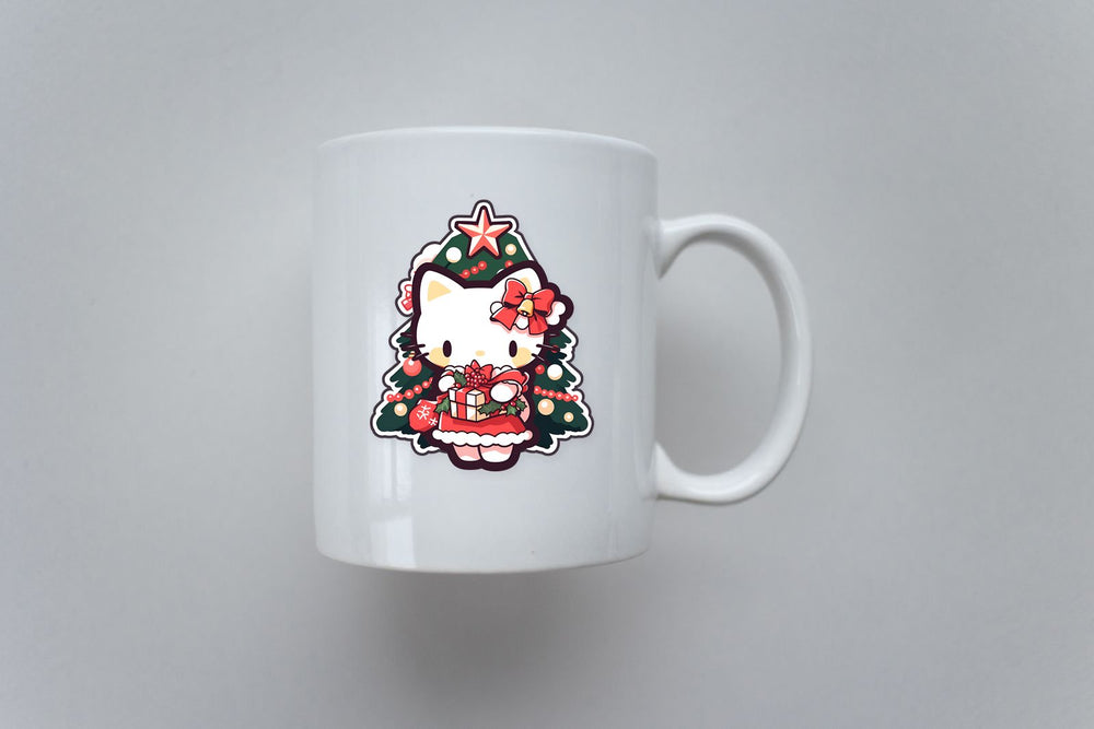 Hello Kitty Christmas Tree & Gifts Sticker