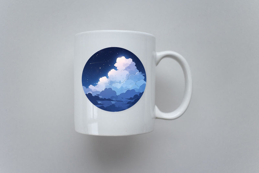 Clouds Against the Night Sky Round Sticker
