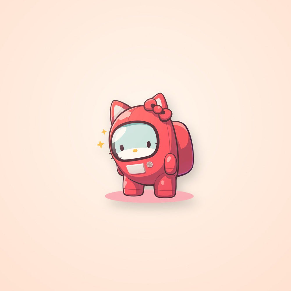 Hello Kitty Among Us Red Clipart Sticker