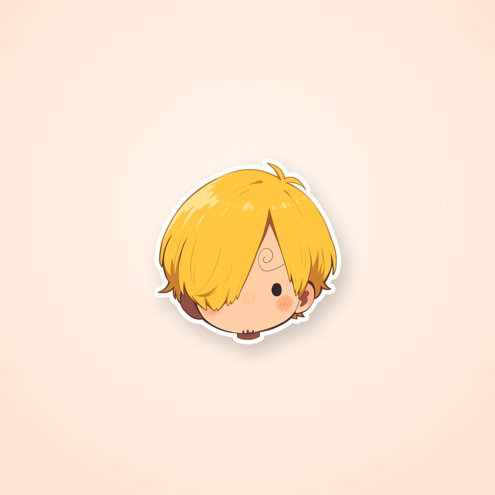 Sanji Head One Piece Chibi Sticker