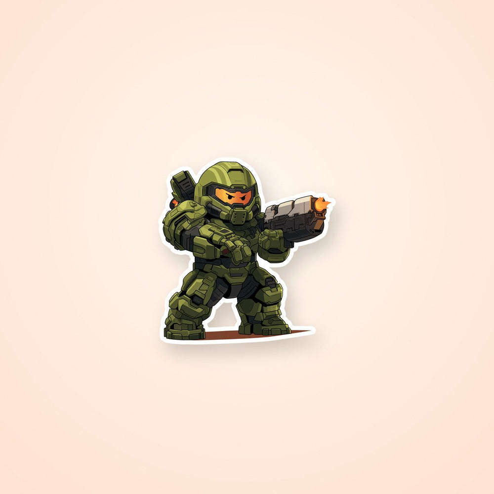 Chibi Doom Slayer Armor Sticker