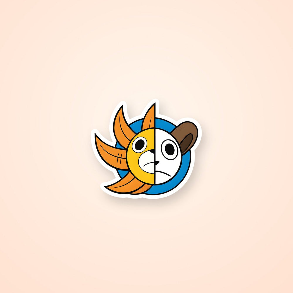 One Piece Thousand Sunny & Vogue Merry Logo Sticker