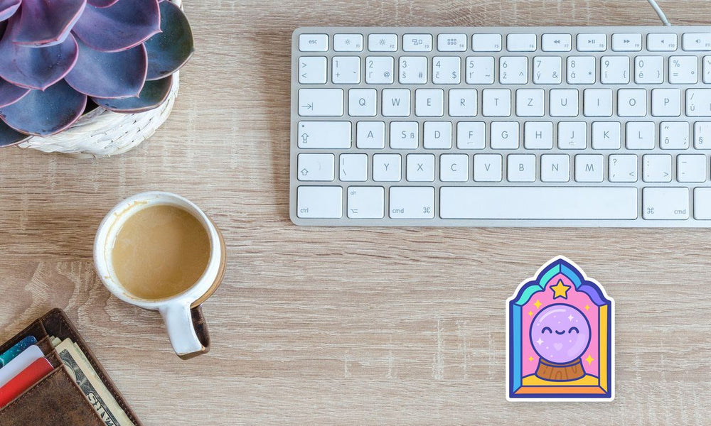 Cute Crystal Ball Fortune Sticker