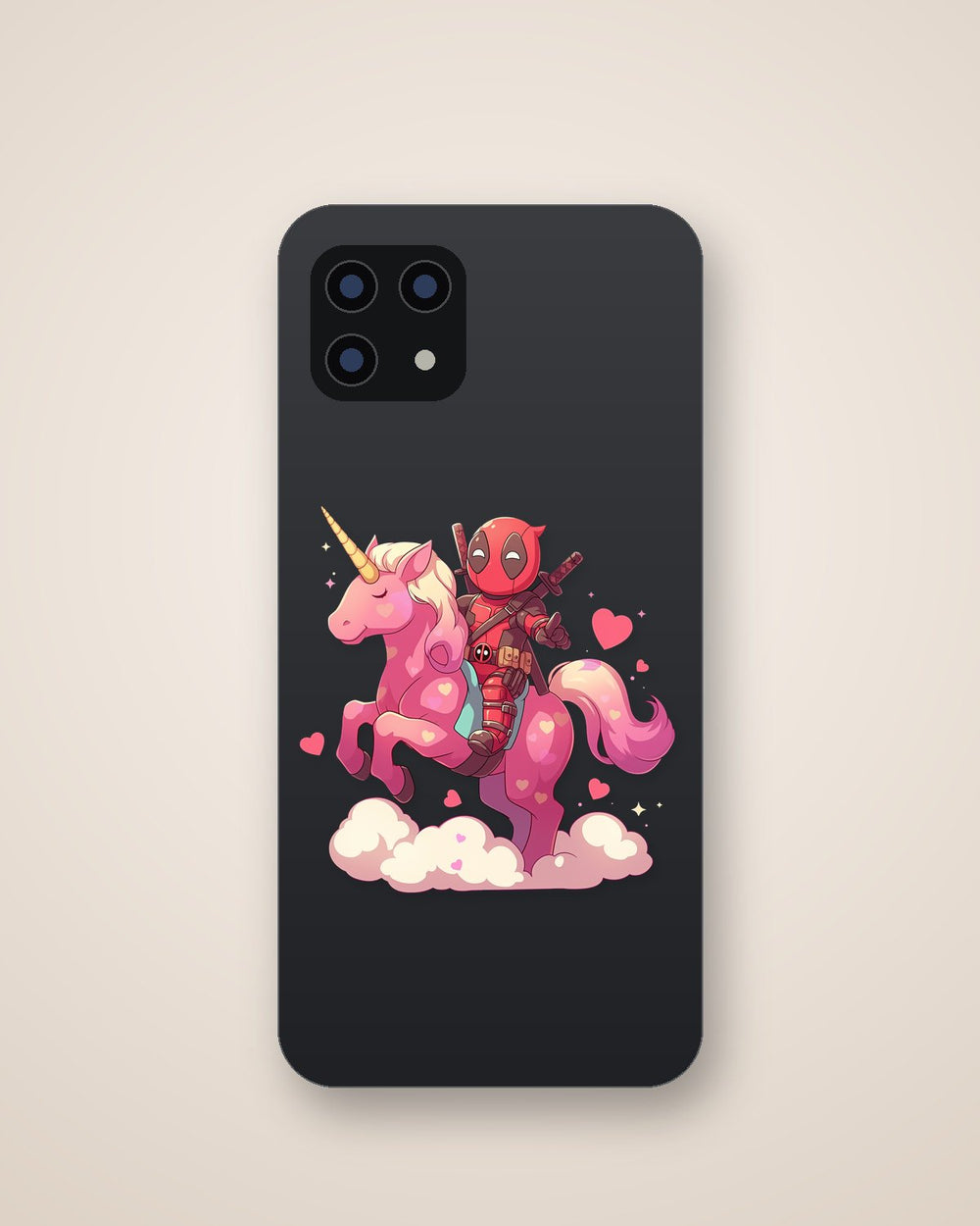 Deadpool Riding Pink Unicorn Sticker