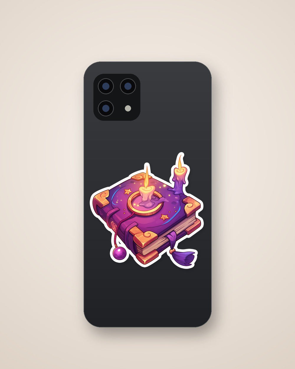 Magic Spellbook Candles Sticker