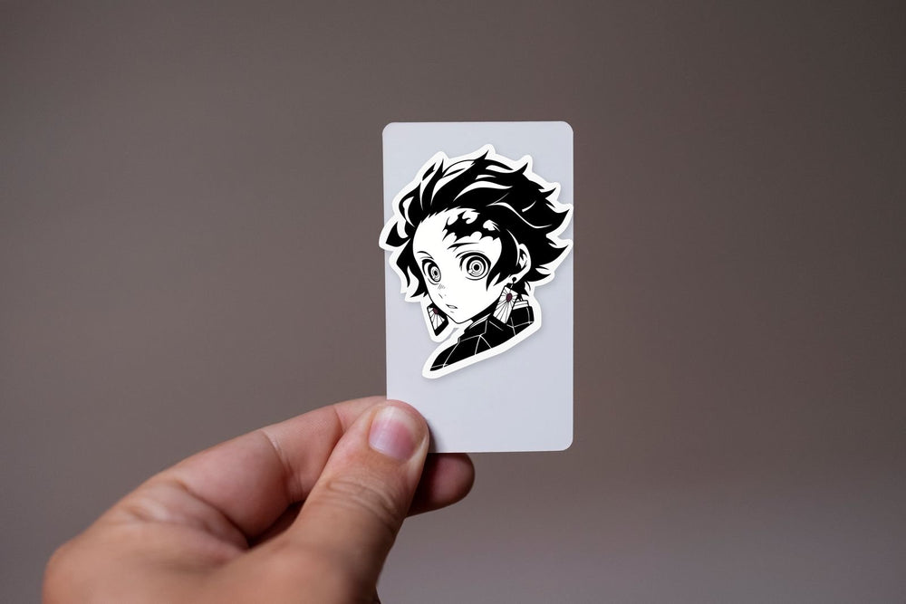 Demon Slayer Tanjiro Black & White Sticker