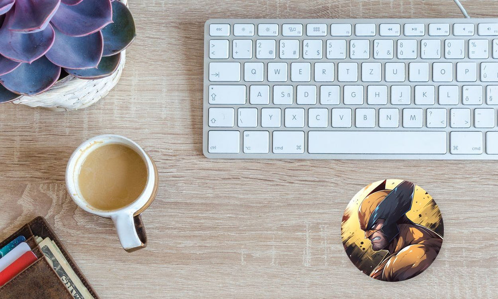 Marvel Angry Wolverine Round Sticker