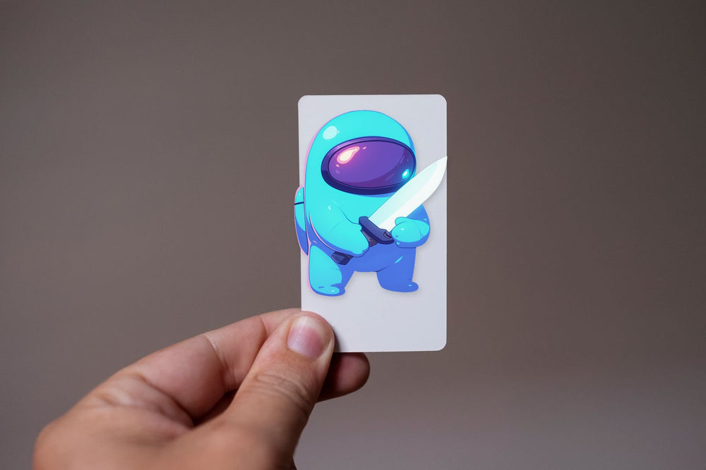 Among Us Impostor Glowing Knife Sticker