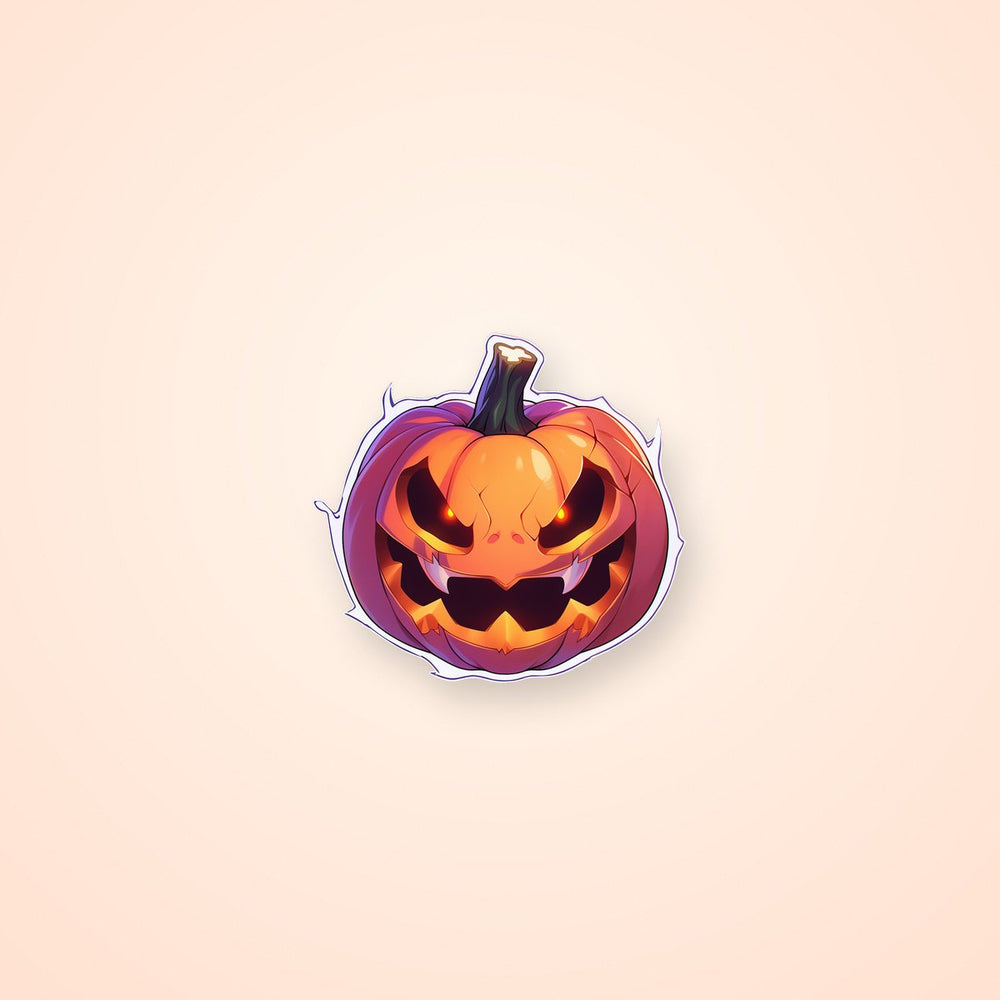 Spooky Halloween Pumpkin Sticker