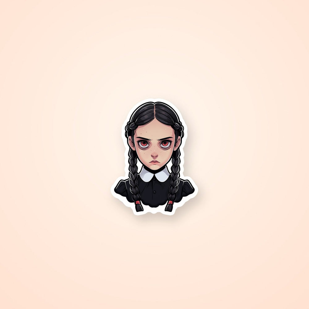 Wednesday Addams Art Sticker