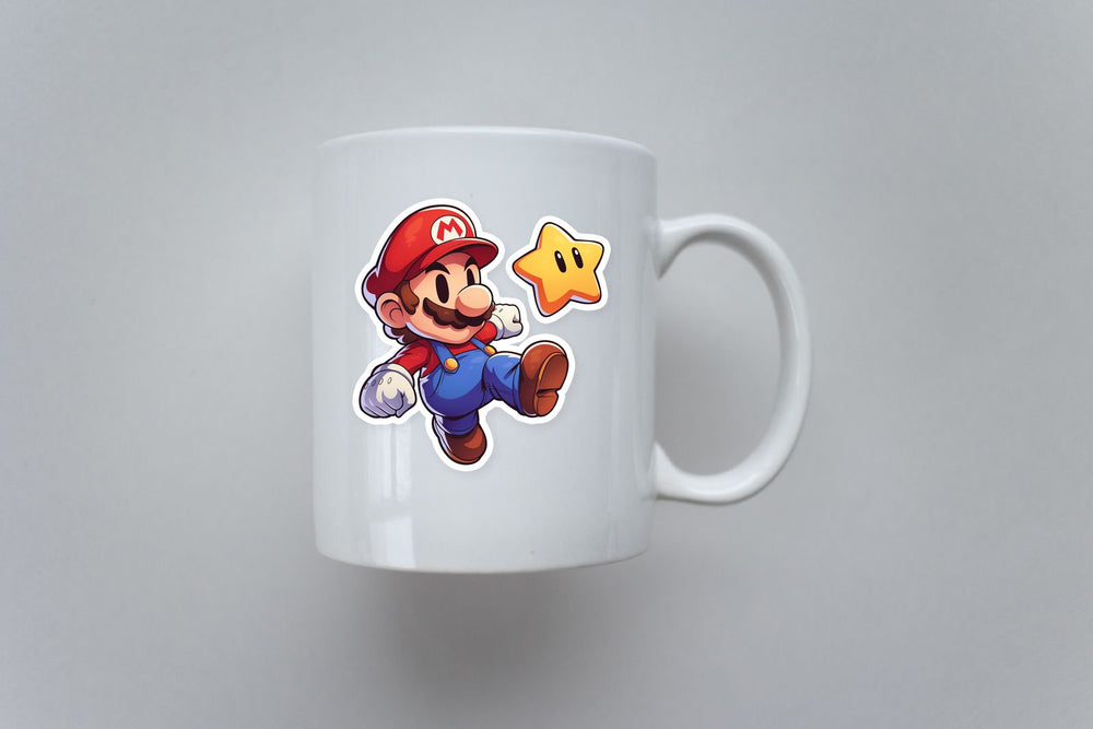 Super Mario Jump Star Power Cute Sticker