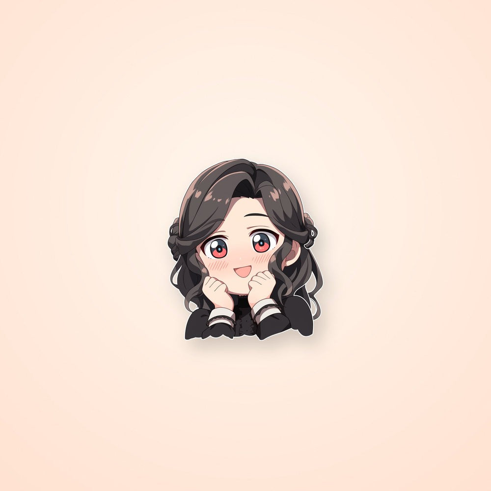 Anime Girl with Lovestruck Look Sticker