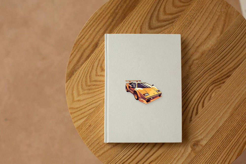 Cartoon Lamborghini Countach Sticker