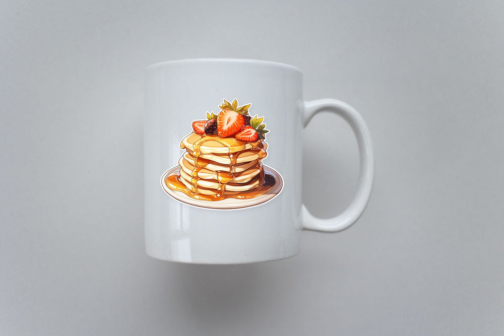 Pancakes with Strawberries & Honey Sticker