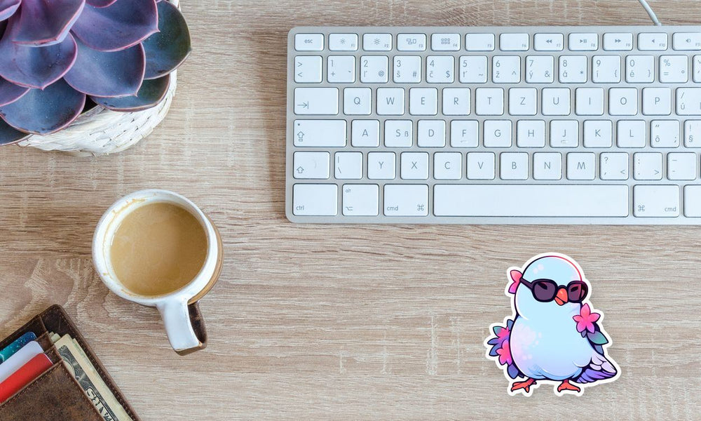 Cute Party Dove Sticker