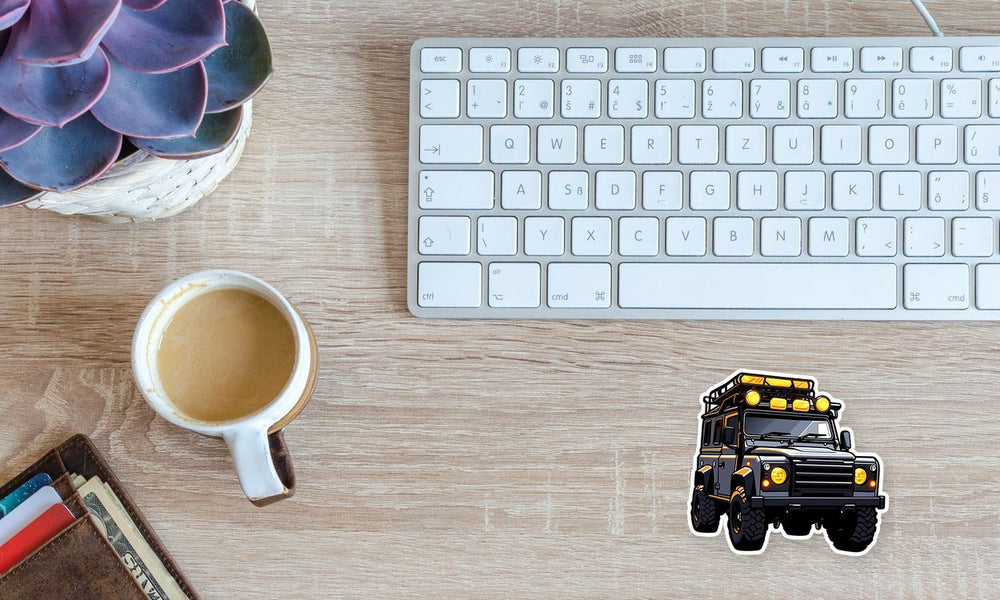 Black Jeep Cardboard Sticker