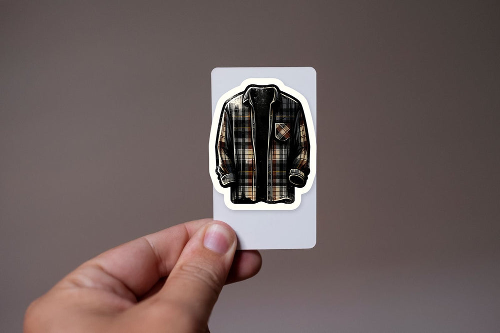 Grunge Flannel Shirt Sticker