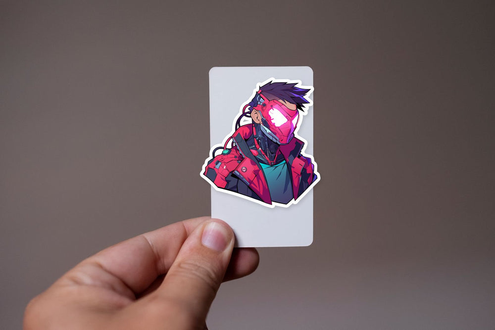 Futuristic Cyberpunk Soldier Sticker