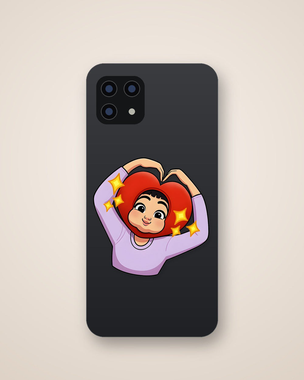 Kpop Demon Hunters Zoey Funny Heart Hat Sticker