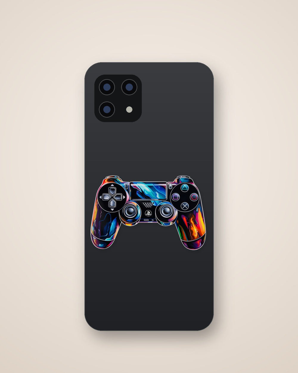 Ps4 Dualshock in Multicolored Flames Sticker