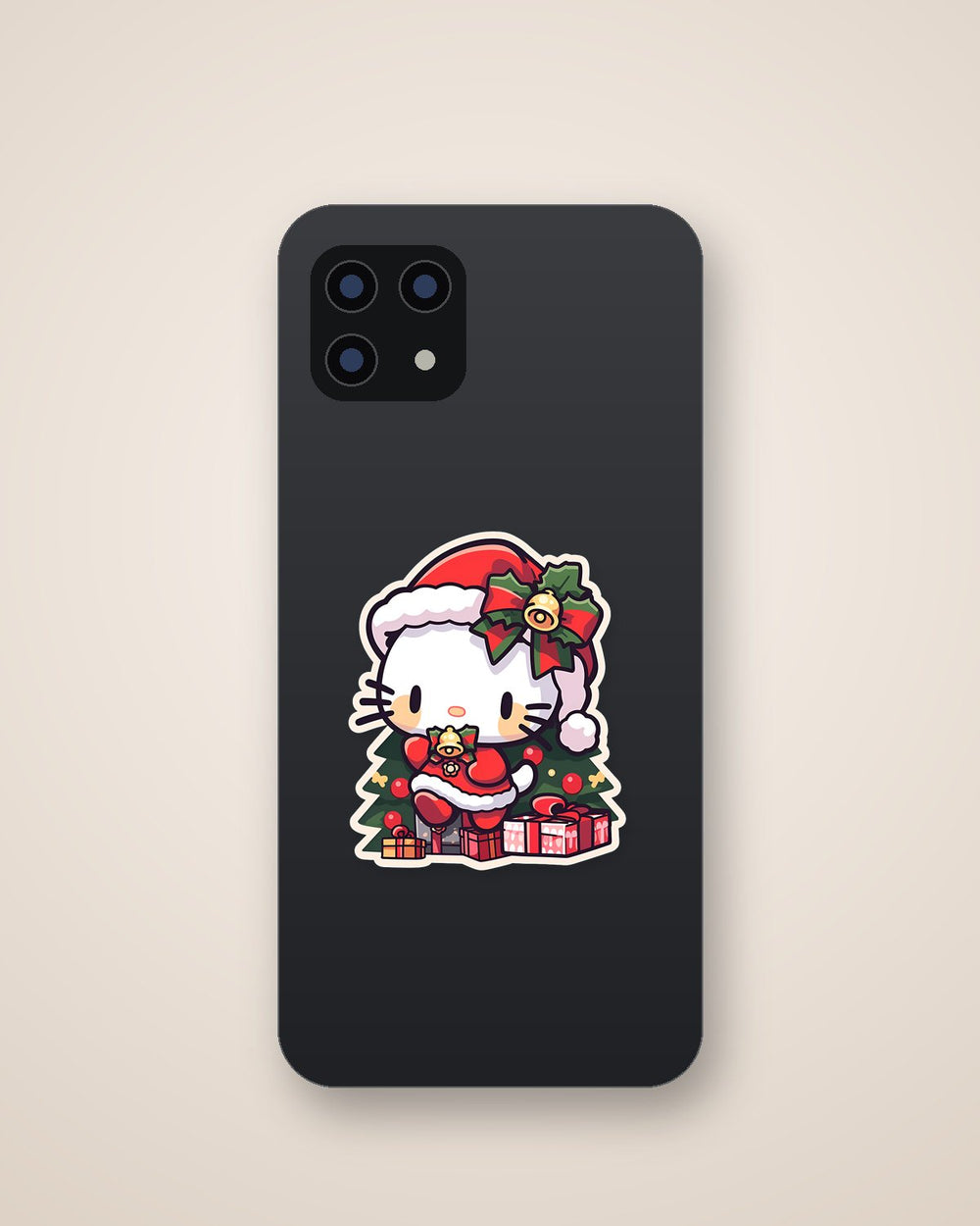 Cute Hello Kitty in Santa Claus Costume Sticker