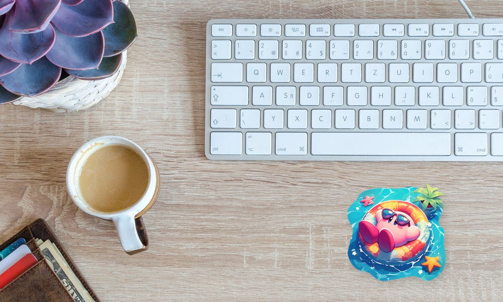 Kirby Pool Float Summer Vibes Sticker